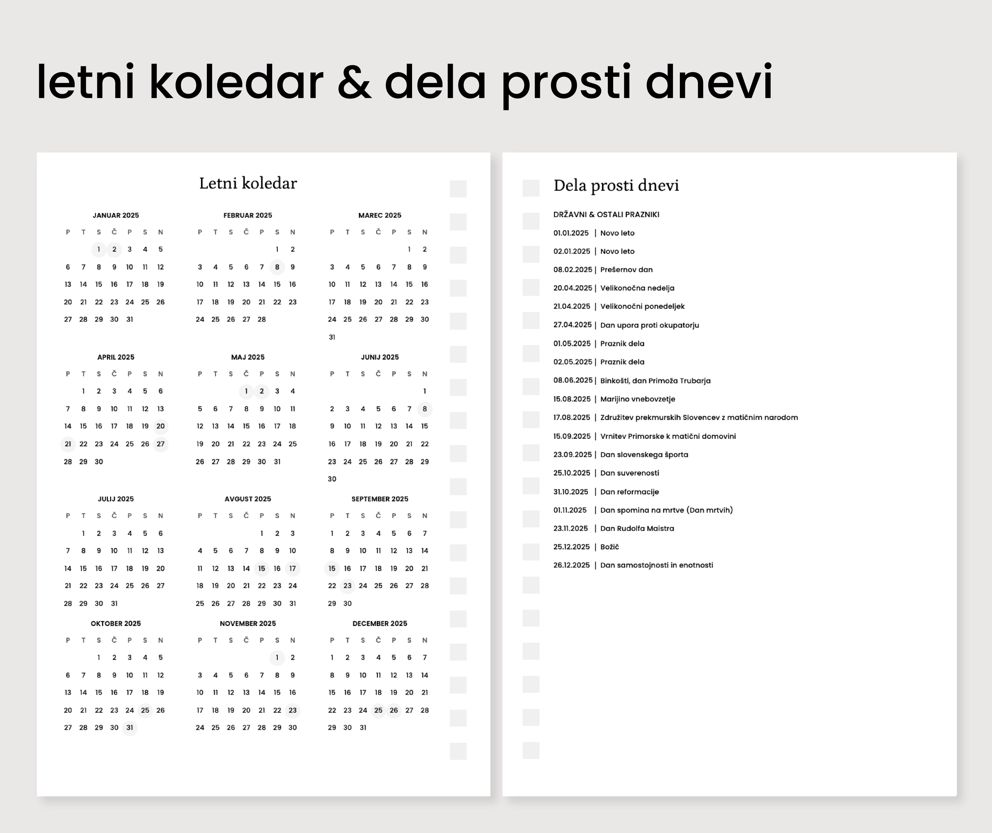 Šolski planer 2025/26 | Maison