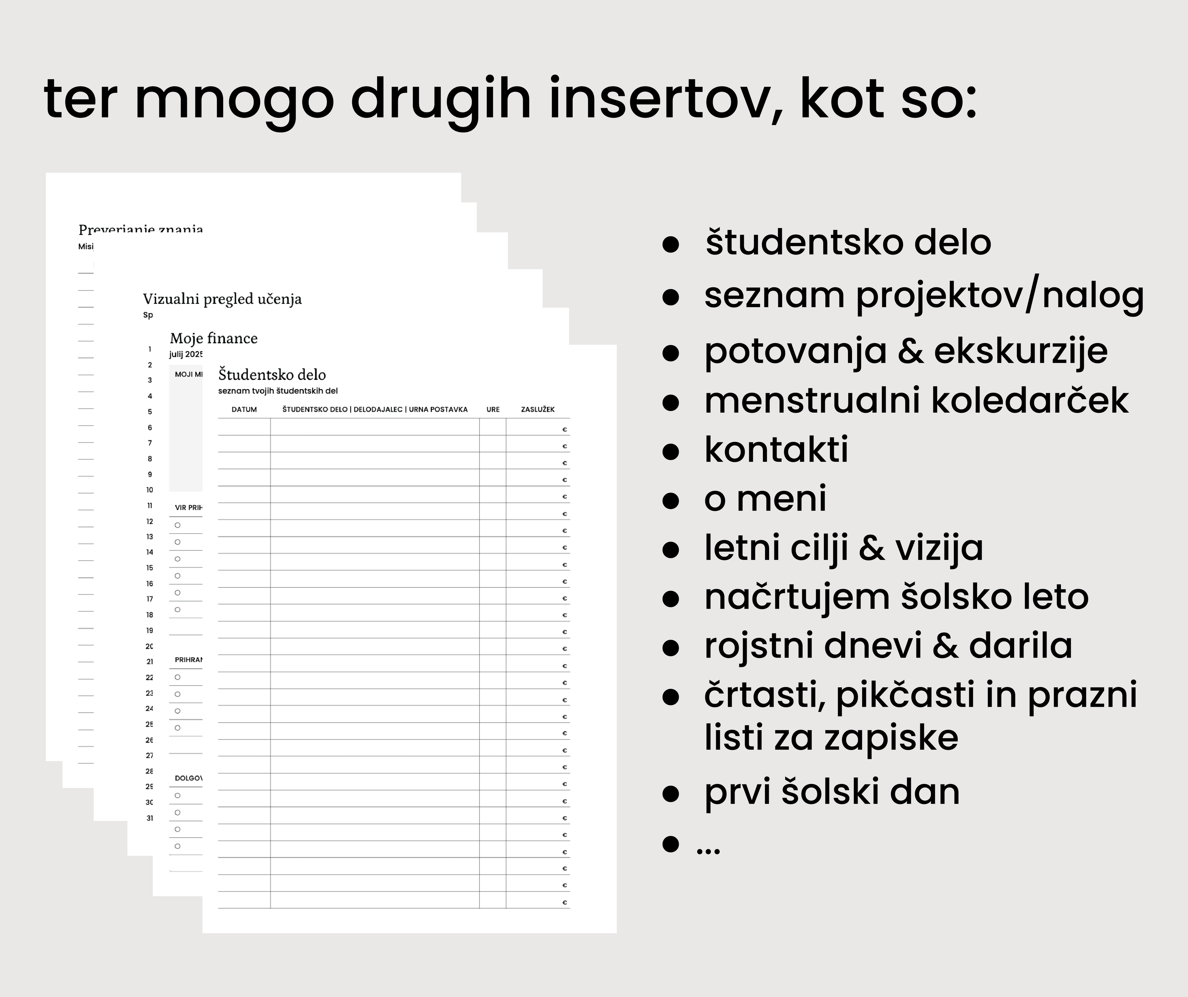 Šolski planer 2025/26 | Maison