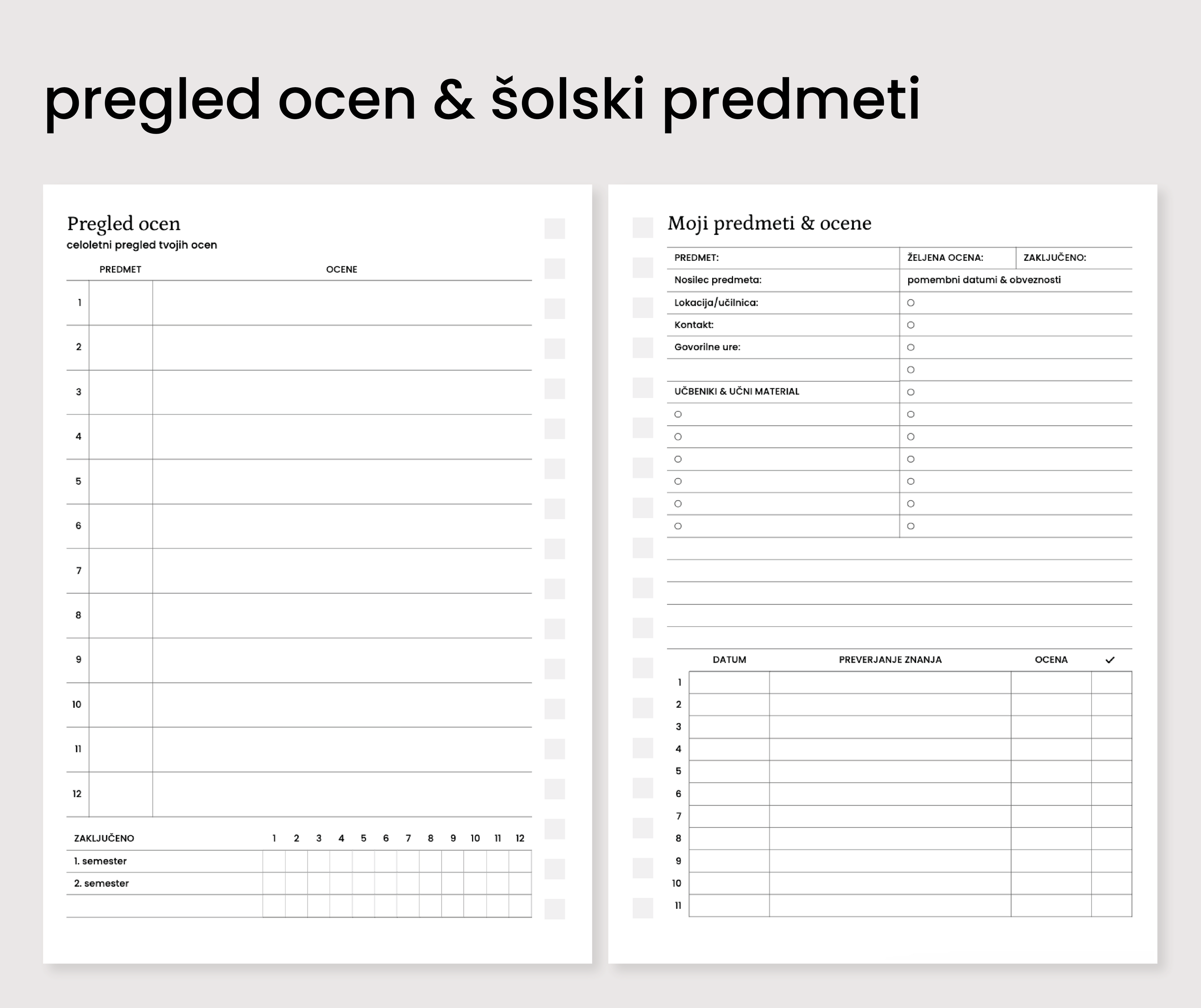 Šolski planer 2025/26 | Maison