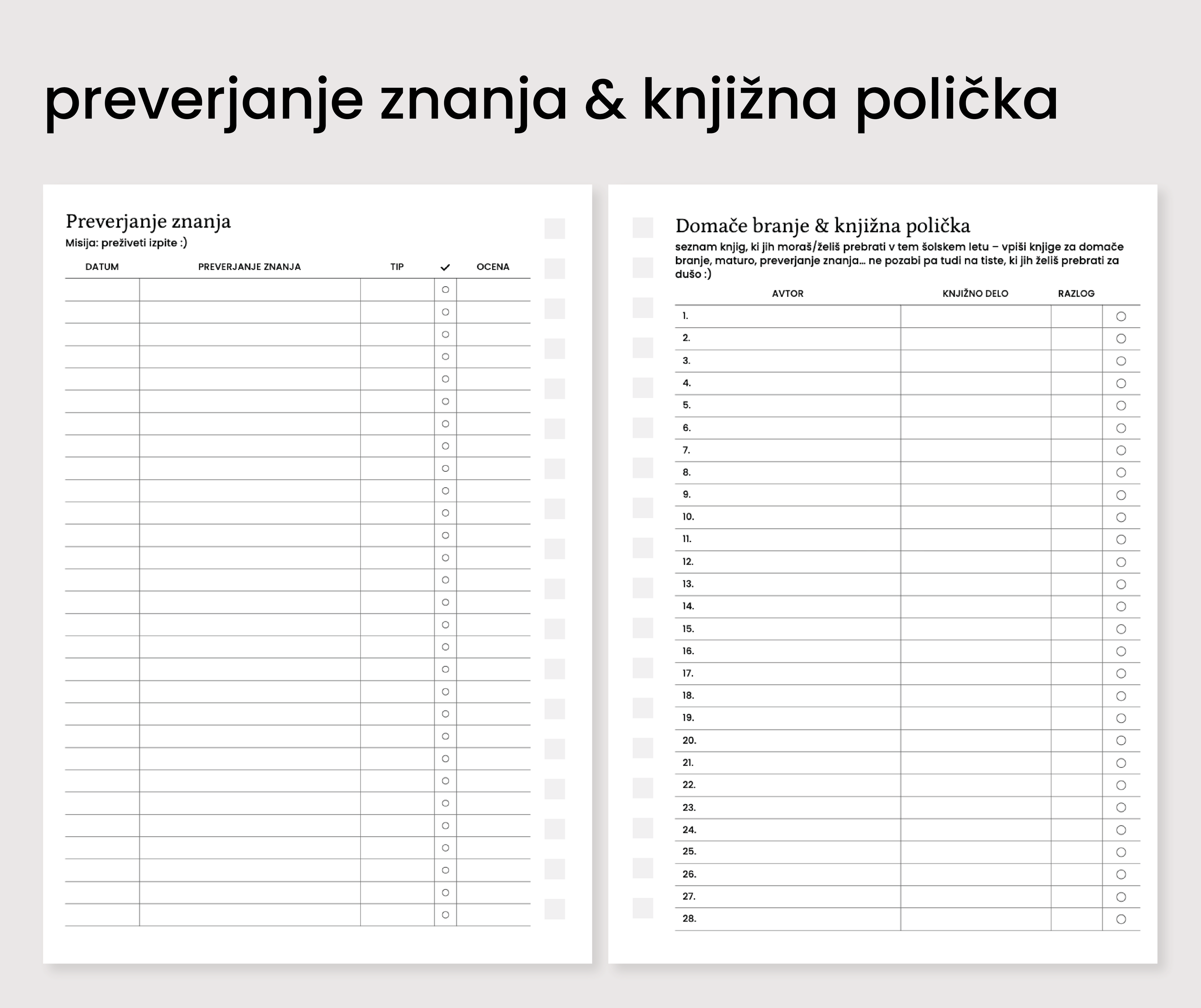 Šolski planer 2025/26 | Maison